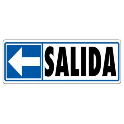 SEÑAL "SALIDA (IZQUIERDA)" 175X65 PVC GRIS ARCHIVO 2000 6177-05 GS (Espera 4 dias)